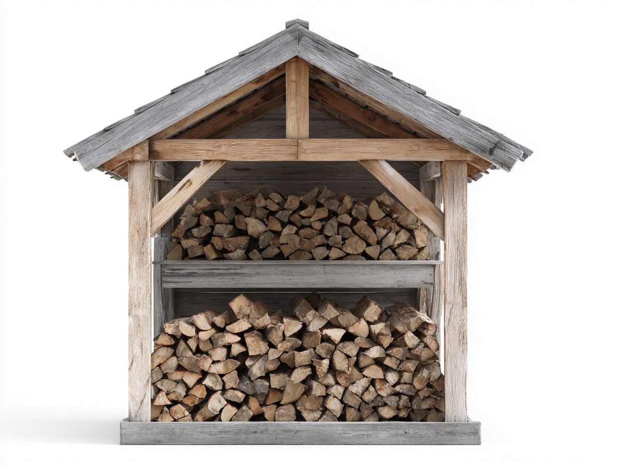 Abri à bûches - bois massif - 170x70x180 cm - gris vieilli-bois naturel - toit incliné pour extérieur